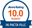 Avvo Rating 10.0 Superb In Pacta PLLC