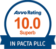 Avvo Rating 10.0 Superb In Pacta PLLC